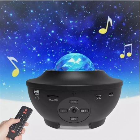 Projecteur d'étoiles, projecteur de galaxie avec télécommande 3 en 1 avec Bluetooth