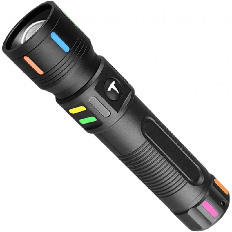 Zoom Flashlight - Powerful Handheld Flashlight - Zoomable Water Resistant Zoom Flashlight for Night Lighting, Biking, Camping,