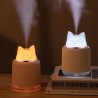 Mini humidificateur portable, USB en forme de chat mignon, humidificateur pour voiture, bureau, bureau, 2 couleurs LED pour