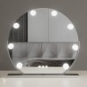 Miroir de courtoisie Hollywood avec lumières for bureau de maquillage avec 8,12,15 ampoules LED à intensité variable, miroir