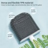 Brosse de Toilette et Support Brosse de Toilette en Silicone Brosse de Nettoyage en Silicone Flexible pour Salle de Bain,Brosse