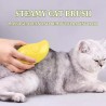 Whrcy Cat Steamy Brush, Brosse À Vapeur 3 en 1 pour Chiens Chats, Brosse De Toilettage Autonettoyante pour Eliminer Efficacement