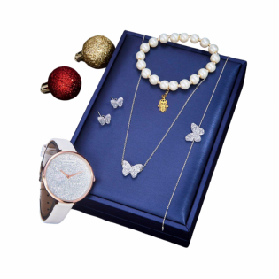 Pack for women silver set Watch Agate Bracelet